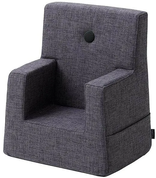 By KlipKlap KK Kids Chair Blue Grey w Grey Buttons