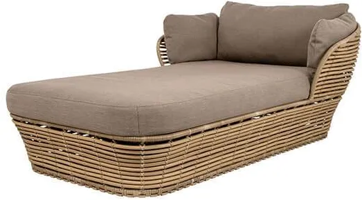 Cane-Line Basket daybed - Natural stel inkl. hynde